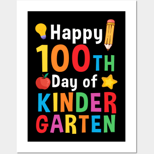 Happy 100th Days of Kindergarten Posters and Art